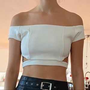 Off the shoulder crop top